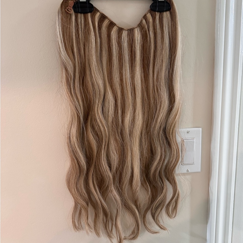 Brown and Blonde Halo Hair Extensions
